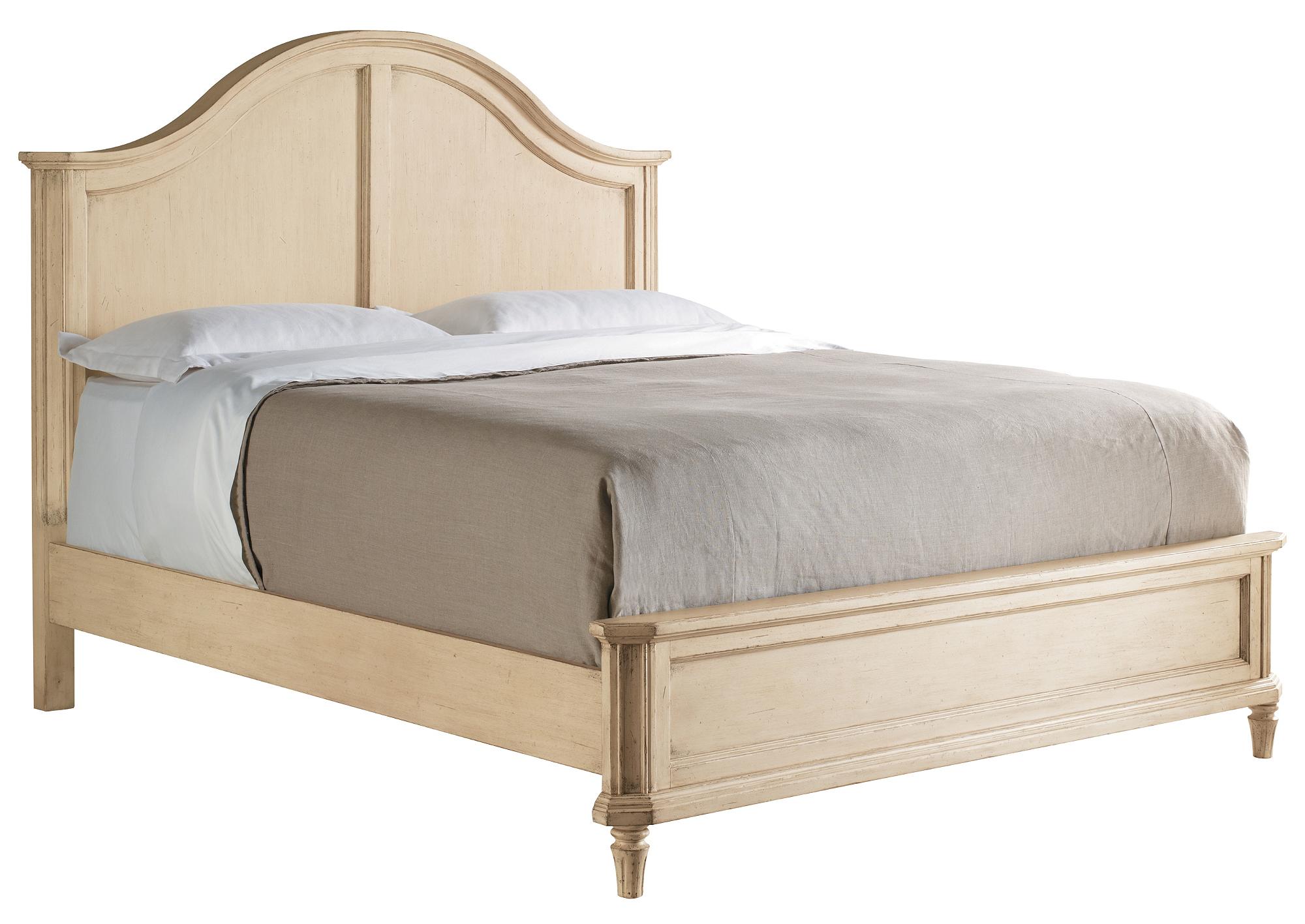 Stanley Furniture European Cottage King Panel Bed with Wood Veneer Belfort Furniture Panel Beds